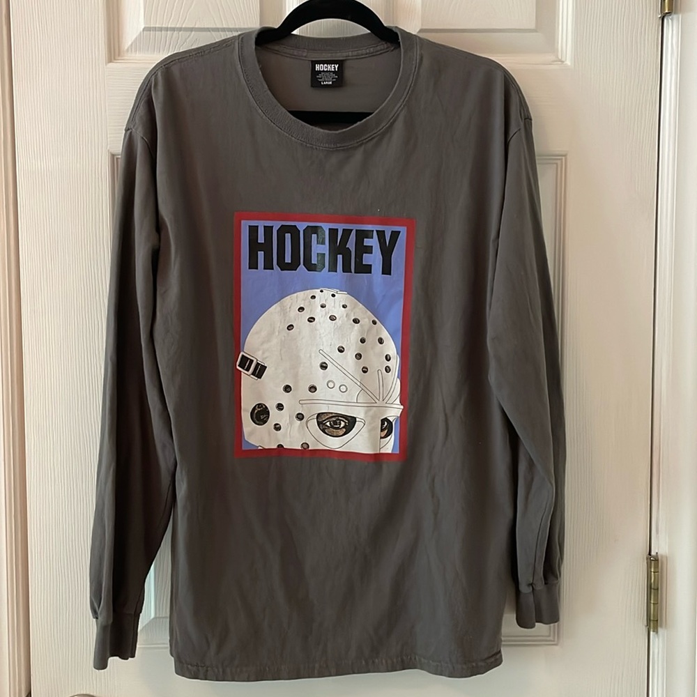 Men’s long sleeve Hockey brand t shirt
